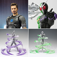 真骨彫 仮面ライダーW、トニー・スターク、魂EFFECT WIND(Green/Violet)が店頭予約受付開始!