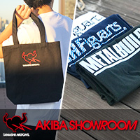 2019年1月よりAKIBAショールームにてTシャツやトートバッグなど、アパレルアイテム展開開始!