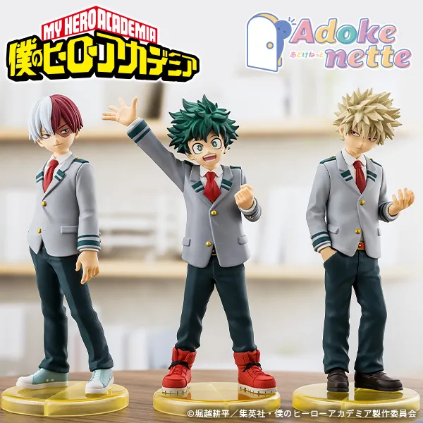 【僕のヒーローアカデミア】「緑谷出久」「爆豪勝己」「轟焦凍」がAdokenetteで商品化！