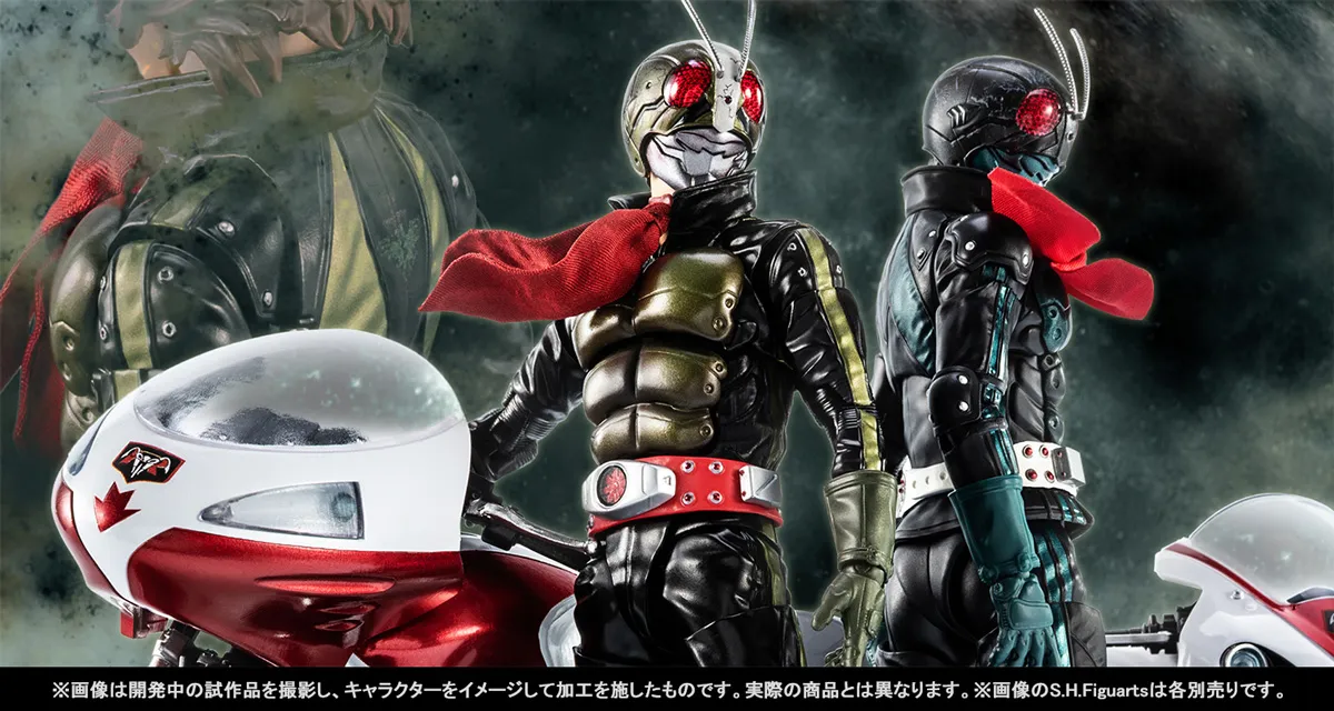 ダブルライダー並び立つ！8月22日（金）魂ウェブ商店受注開始「真骨彫製法 仮面ライダー2号／一文字隼人」「サイクロン2号」（仮面ライダーTHE NEXT）撮りおろし紹介